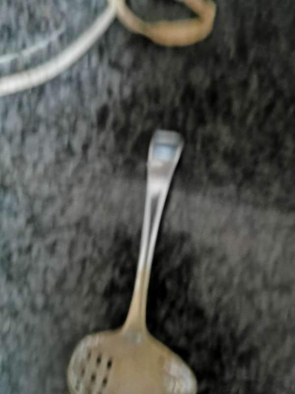 Vintage  Sipelia chrome plated sheffield sugar spoon