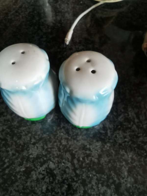 vintage duck set salt and pepper shakers