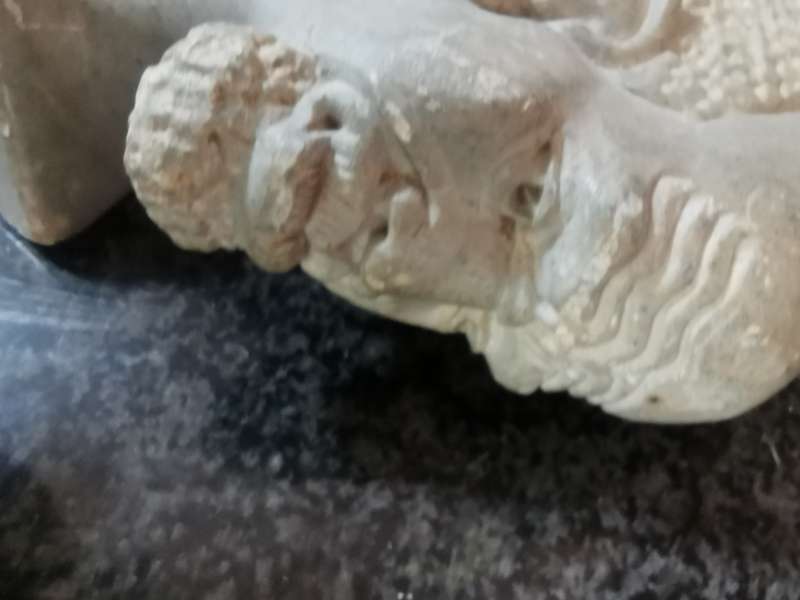 VINTAGE SOAPSTONE CARVING OF AN OLD  MAN