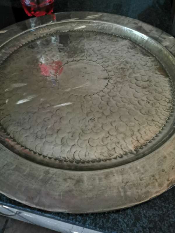 VINTAGE 58CM BRASS TRAY