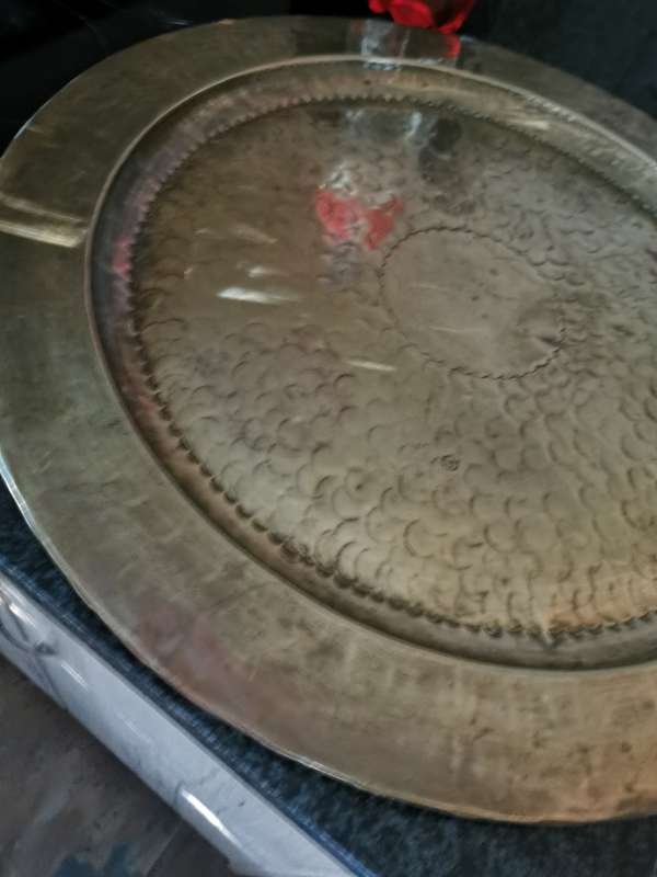 VINTAGE 58CM BRASS TRAY