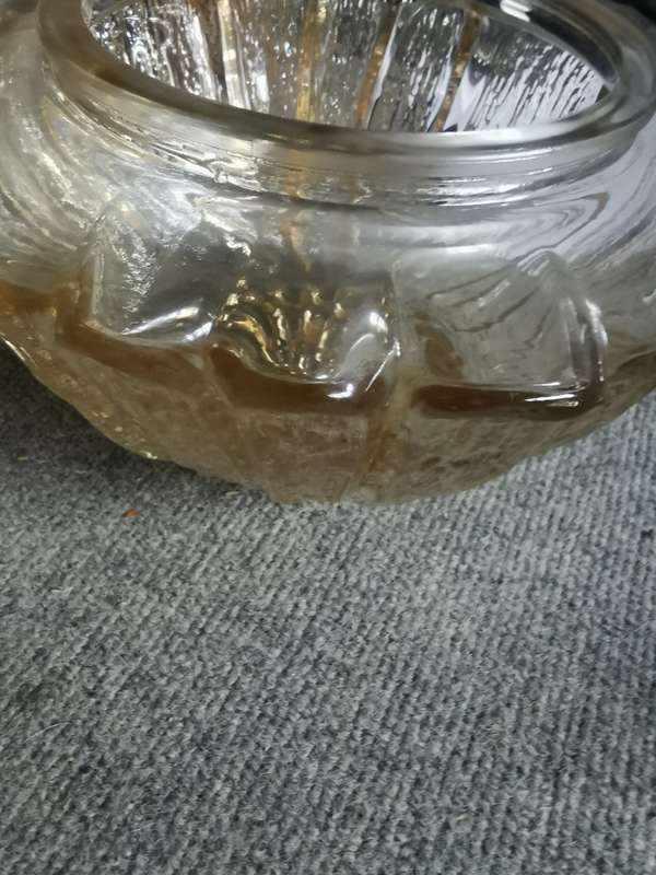 ANTIQUE THICK GLASS LIGHT FITTING