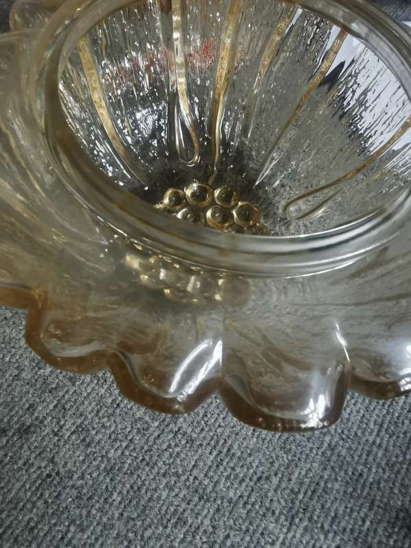 ANTIQUE THICK GLASS LIGHT FITTING