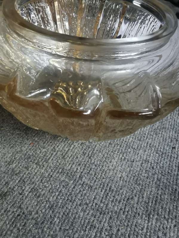 ANTIQUE THICK GLASS LIGHT FITTING