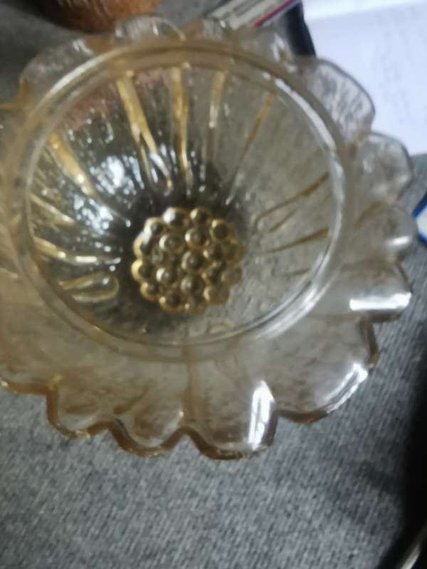 ANTIQUE THICK GLASS LIGHT FITTING