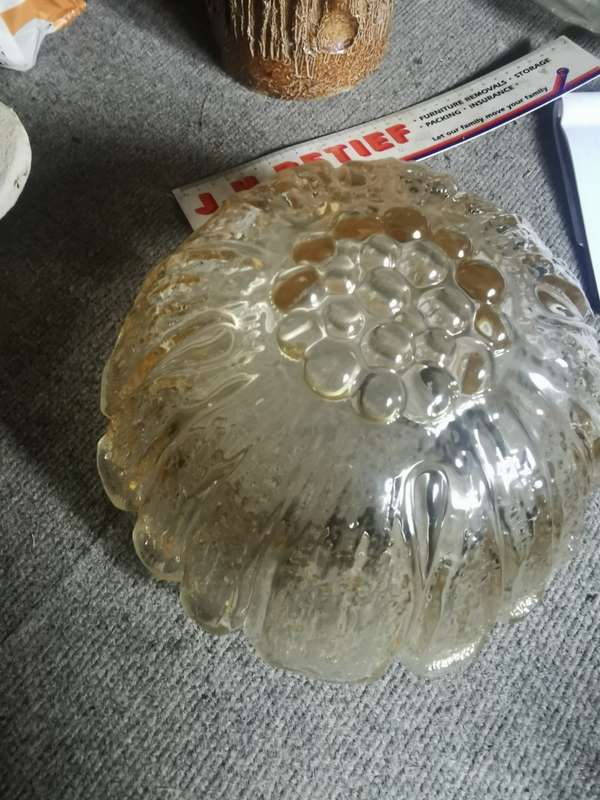 ANTIQUE THICK GLASS LIGHT FITTING