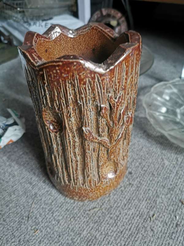 VINTGE GLAZED VASE IN THE FORM OF A TREE
