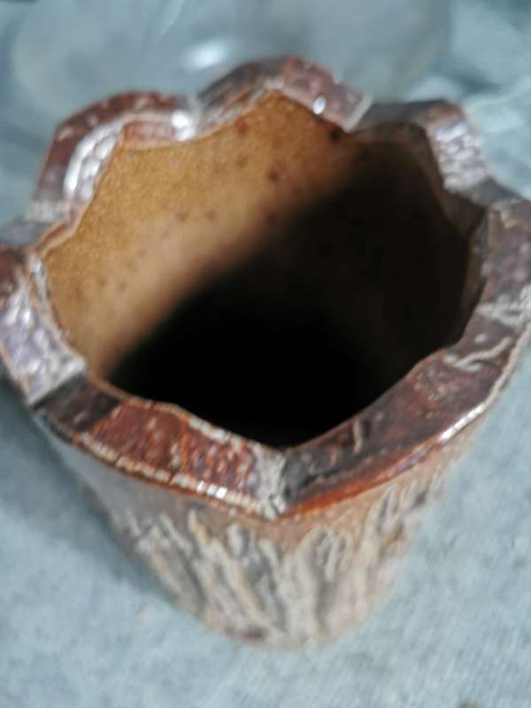 VINTGE GLAZED VASE IN THE FORM OF A TREE