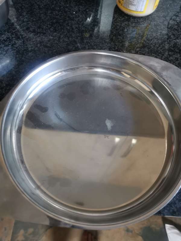 VINTAGE  STAINLESS STEEL TART BOWL