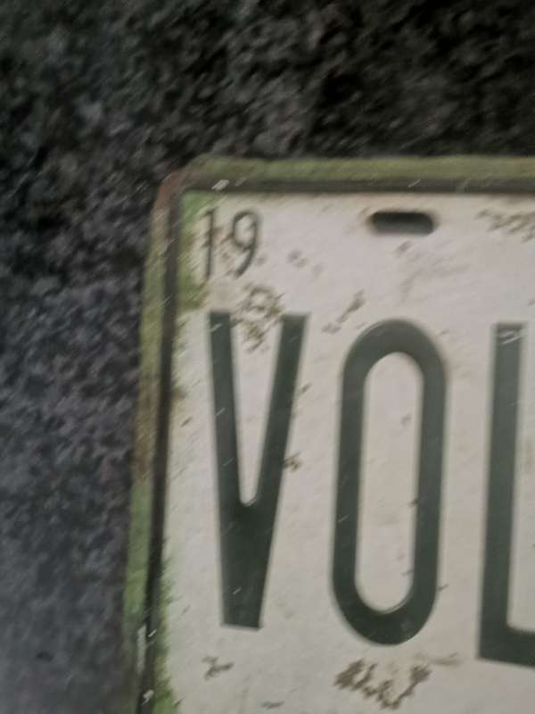 COLLECTABLE 1937  VOLKSWAGEN NUMBERPLATE GEMANY