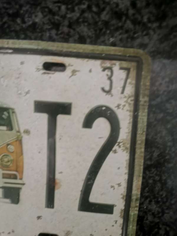 COLLECTABLE 1937  VOLKSWAGEN NUMBERPLATE GEMANY