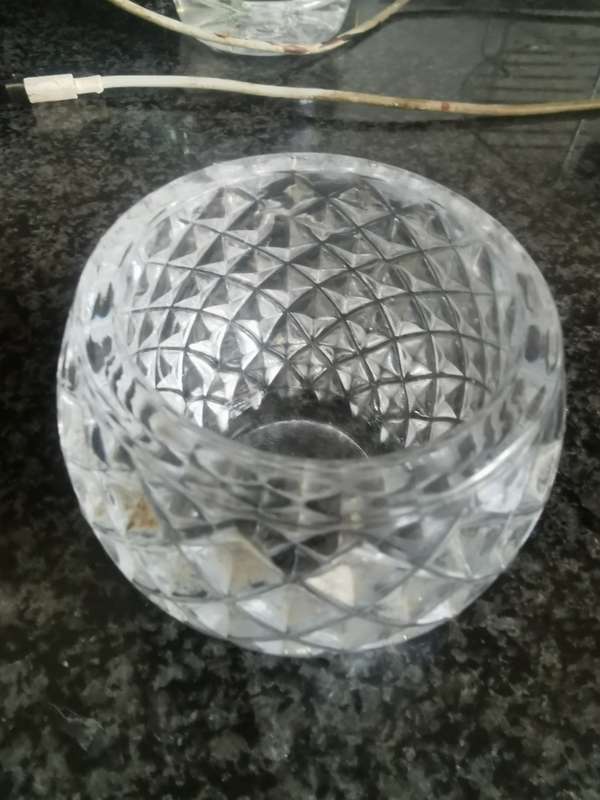 VINTAGE SMALL CUT GLASS HOLDER