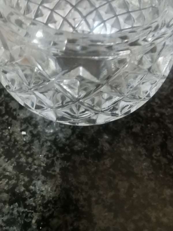 VINTAGE SMALL CUT GLASS HOLDER