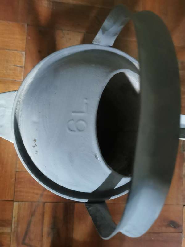 VINTAGE GALVANISED  METAL 2 HANDLE WATERING CAN