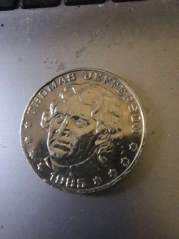 THOMAS JEFFERSON  DOUBLE EAGLE 1985 185TH ANNIVERSARY 1800 TO 1985
