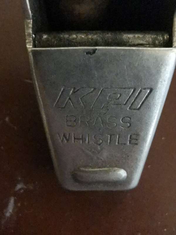 Vintage KPI  Brass whistle