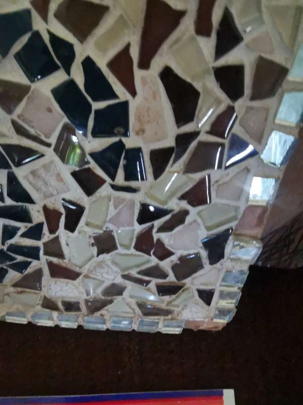 VINTAGE CERAMIC ON WOOD