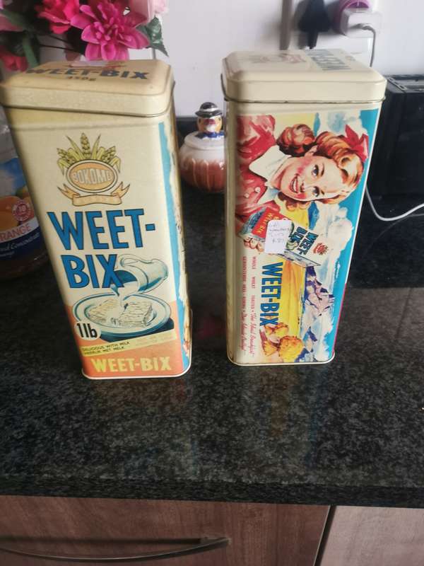 2 VINTAGE WEETBIX TINS