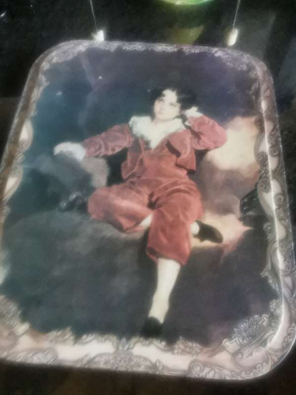 VINTAGE METALIC PAINTING ON TIN 1