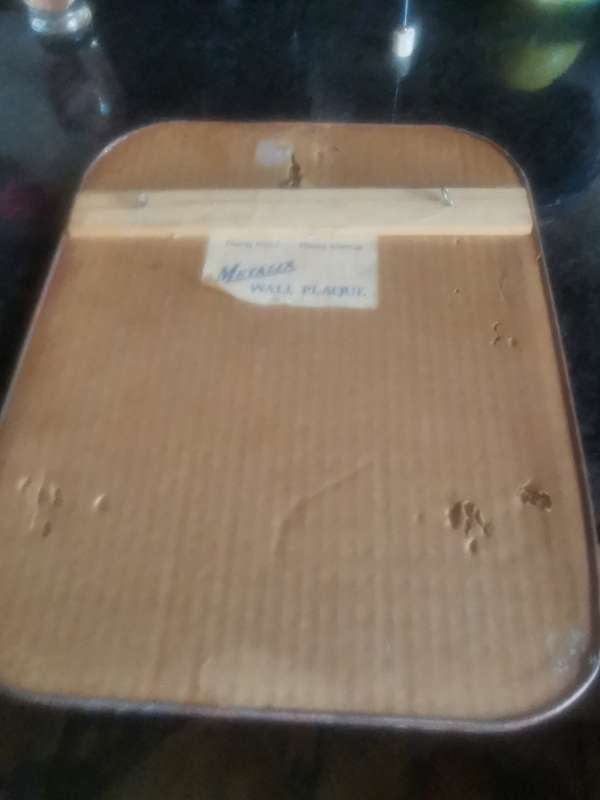 VINTAGE METALIC PAINTING ON TIN 1