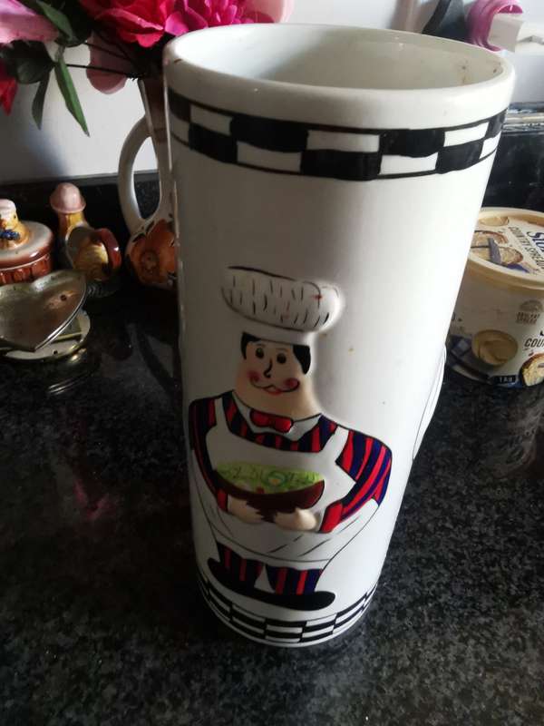 VINTAGE LONG KITCHEN UTENSIL HOLDER