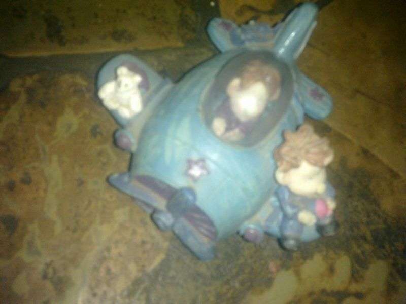 VINTAGE CERAMIC AEROPLANE PIGGY BANK