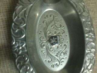 vintage SIilver ashtray gent
