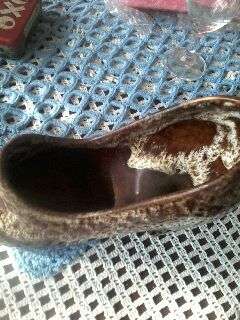 vintage ornamental big brown shoe