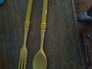 wooden spoon and fork