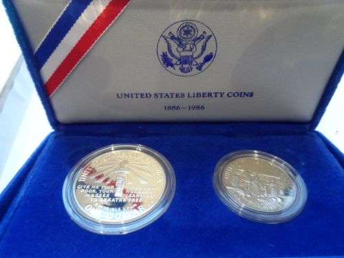 USA Liberty coin set. Silver Liberty Dollar 1986. proof