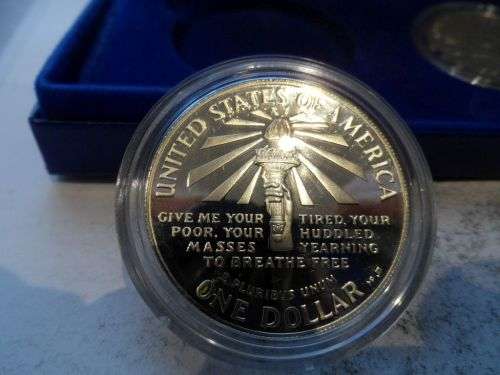 USA Liberty coin set. Silver Liberty Dollar 1986. proof