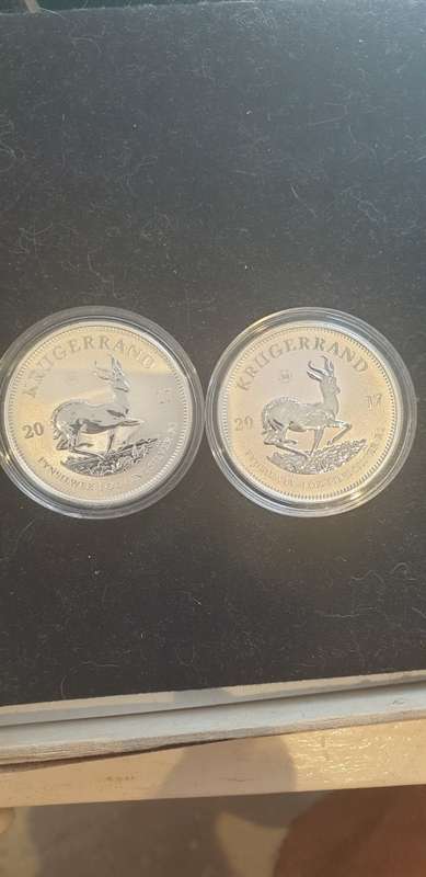 Two Silver 2017 kruger rands encapsulated