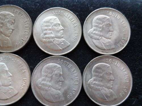 1966 Silver One Rand coins. 16 avaliable. R140 each.