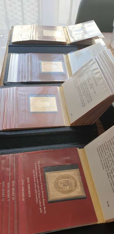 kings and queens of Great Britain gold stamp series