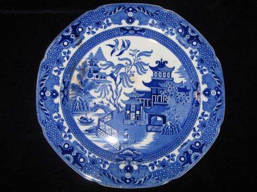 Burleigh Ware Willow pattern plate