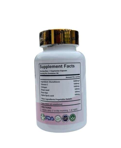 Glutathione 5000mg Extra Brightening- 60 Capsules