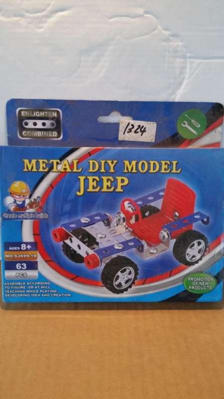 Metal DIY Model Jeep 63pcs Ages 8+