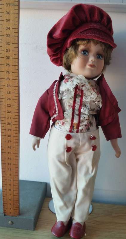 Doll: Porcelain Doll by Alberon Dolls (With Stand)