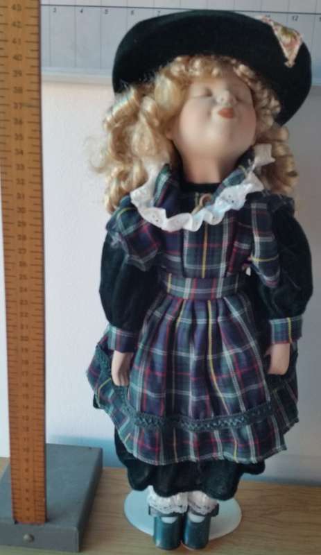 Doll: Porcelain Doll with Stand