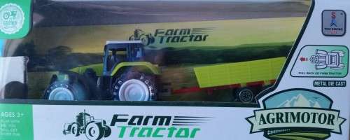 Farm Tractor and Trailer (1:64 Scale)