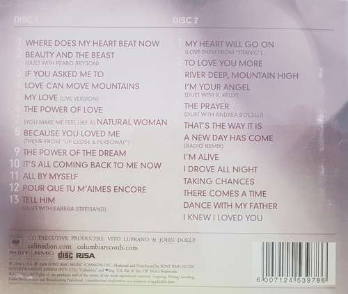 Celine Dion - My love Ultimate Essential collection (Double CD)