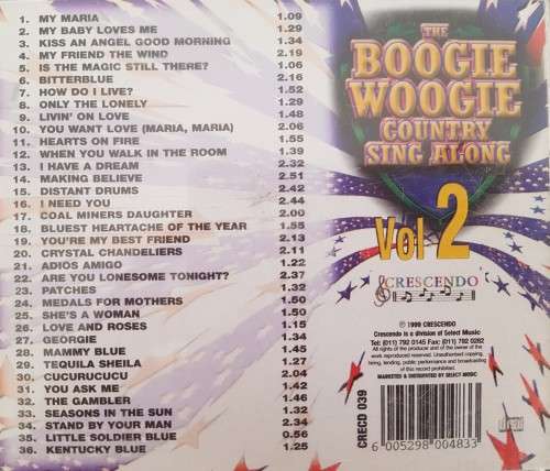 The Boogie Woogie Country Sing Along Vol.2