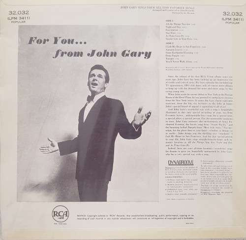 Vinyl Record: John Gary - All Time Favourite Songs