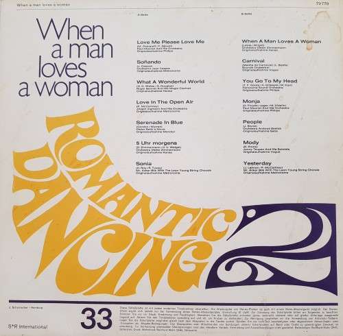Vinyl Record: Romantic Dancing - When a Man loves a Woman