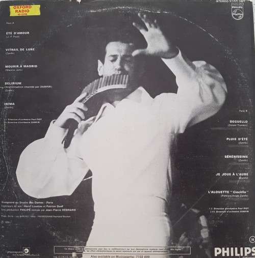 Vinyl Record: Zamfir - Ete` d`Amour - Summer Love