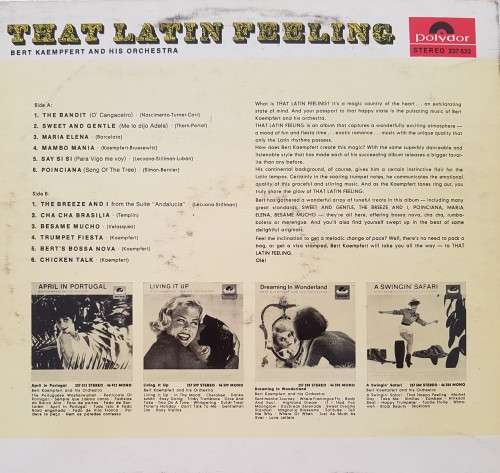 Vinyl Record: That Latin Feeling - Bert Kaempfert and his Orchestra