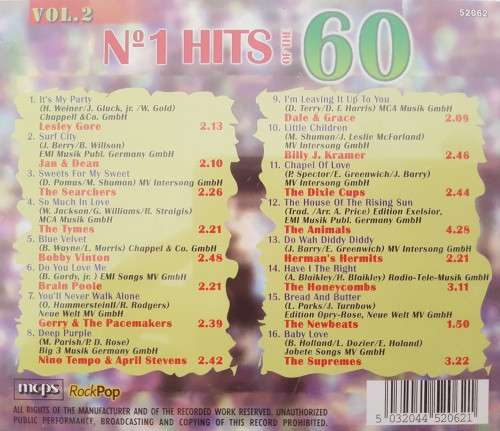 No 1 Hits of the 60 - Vol.2
