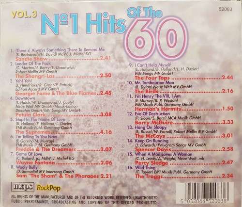No 1 Hits of the 60 - Vol.3