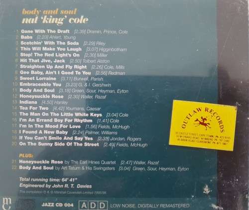 Jazz Greats - nat King Cole - Body and Souls