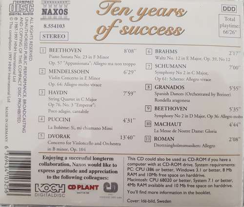 Ten Years of Success - NAXOS 1987-1997